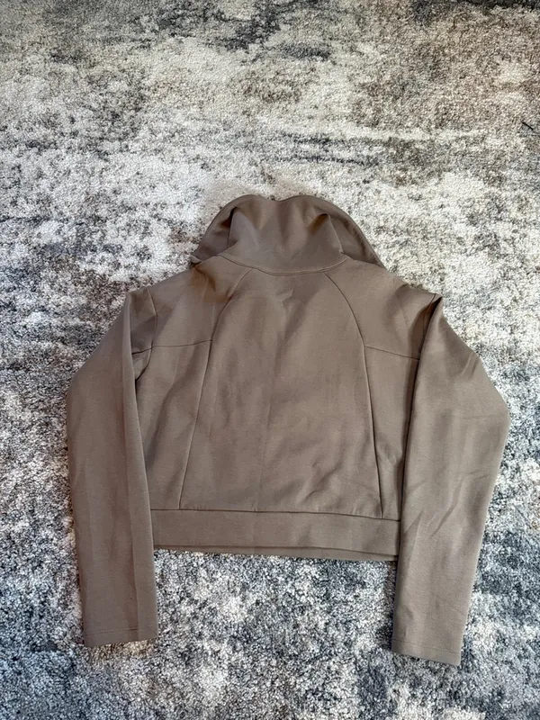 tek gear Brown Quarter-Zip Cropped Pullover Hoodie - Image 5