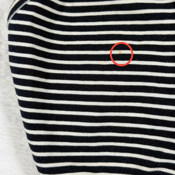 Brandy Melville Womens Striped‎ Cropped Tank Top Black White Scoop Neck XS - Image 5