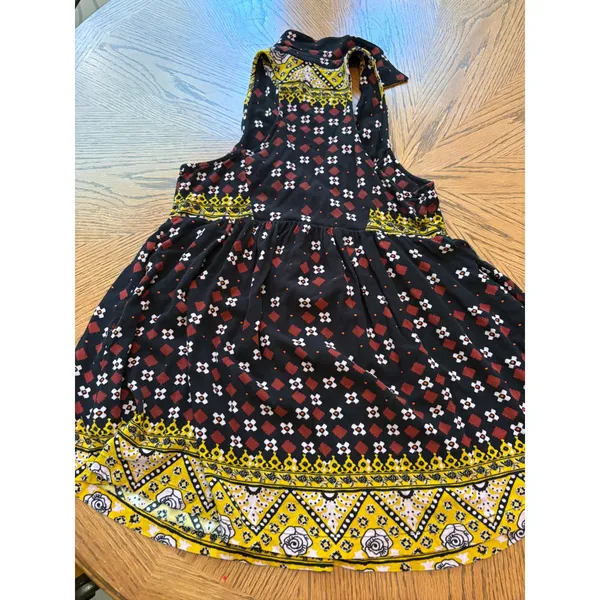 Free‎ People Mixed Print Babydoll Tunic Top Black Yellow Boho OB938693 Womens XS - Image 8