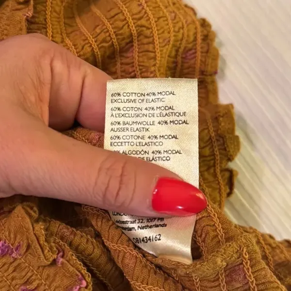 Free People Marigold Tee in Golden Combo Size Small - Image 12
