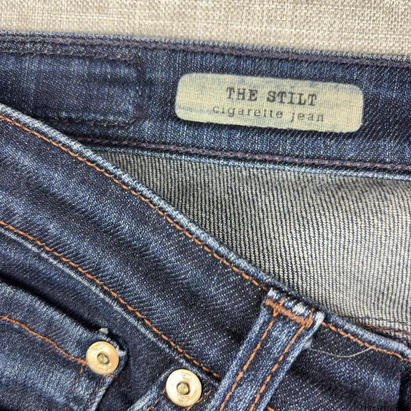 AG Adriano Goldschmied The Stilt Jeans Womens 27R Blue Dark Wash Mid Rise Skinny - Image 2