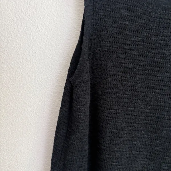 Z Supply Womens Black Textured Knit Sleeveless Round Neck Sweater Tank Top Small - Image 5