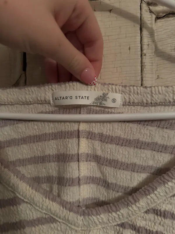 Altar'd State Top Cropped Tank stripes - Image 3