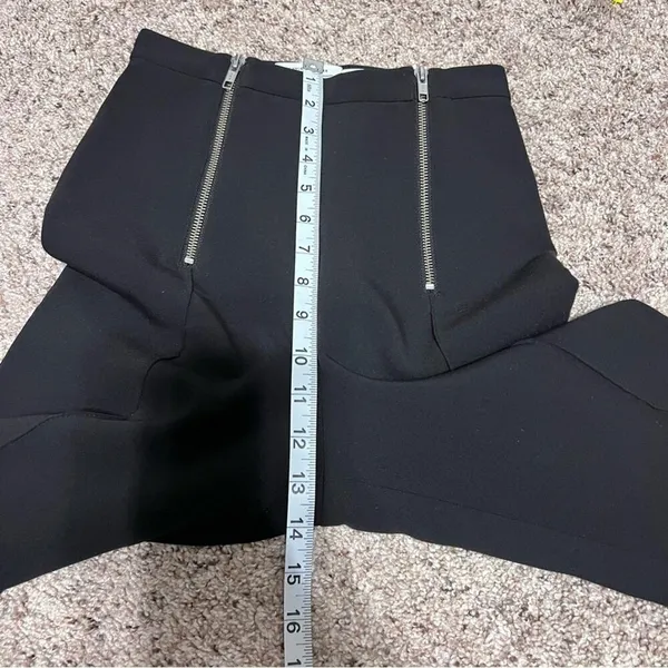 & Other‎ Stories Women's High Rise Black Pleated Double Zip Trouser Pants - Image 7