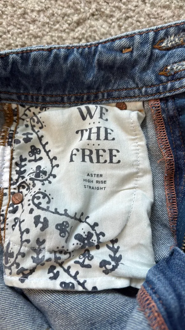 Free people aster high rise straight jeans - Image 2