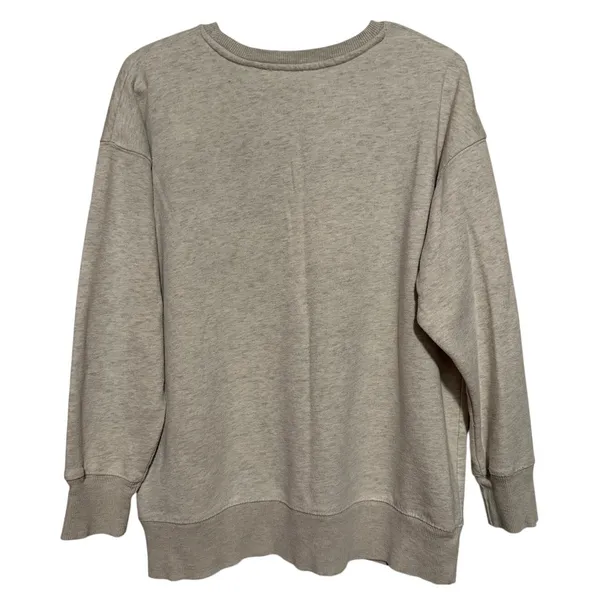 Positive Tees Women's Cream Three Orange Stylized Pumpkin Sweatshirt Size M - Image 2