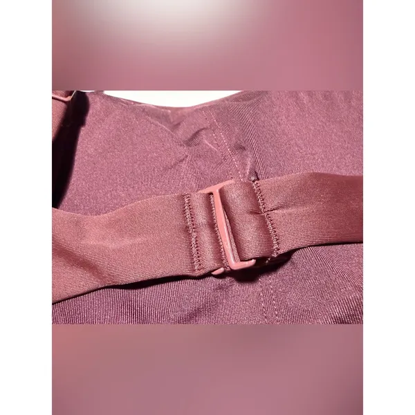 Aerie Burgundy Bandeau Adjustable Straps Bikini Top Large 12 14 - Image 5
