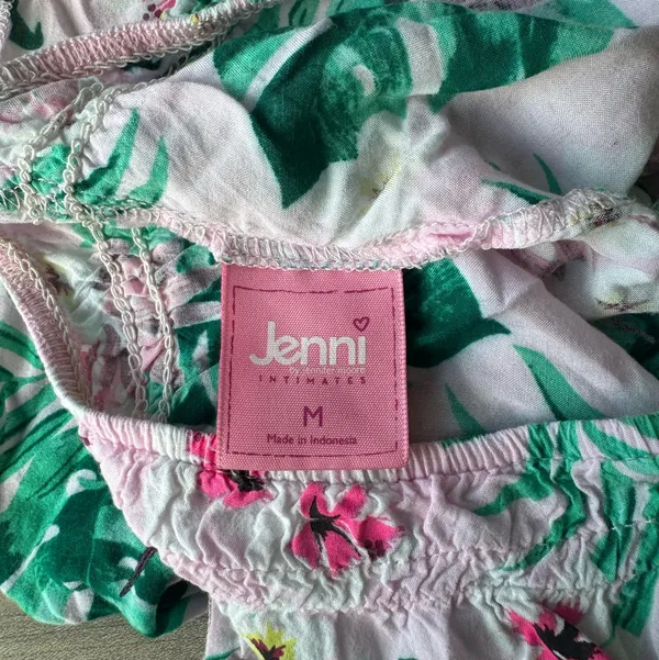 Jenni Pink and Green Sleep Shorts - Image 3