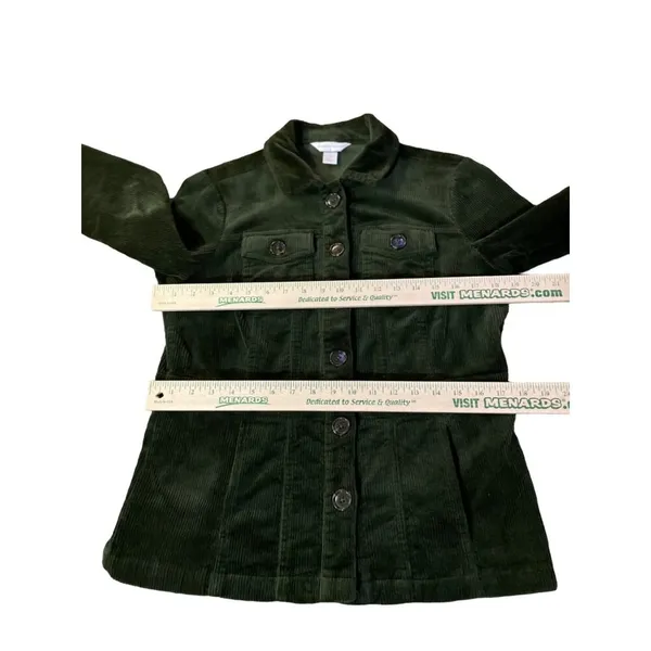 Christopher Banks Jacket Womens S Used Green Corduroy - Image 10