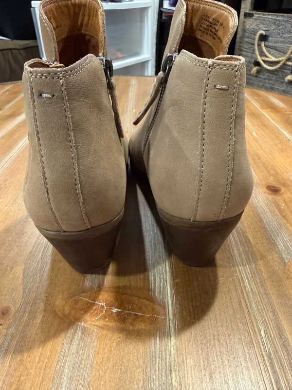 Frye Judith Zip Bootie Suede Block Heel Side Zip Ankle Boot Ash Gray Size 9M - Image 7