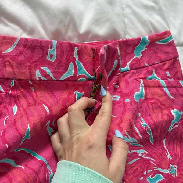 Lilly Pulitzer Ellie Micro Shorts Pink Flirty Sea Womens 0 Beach‎ Summer Preppy - Image 3