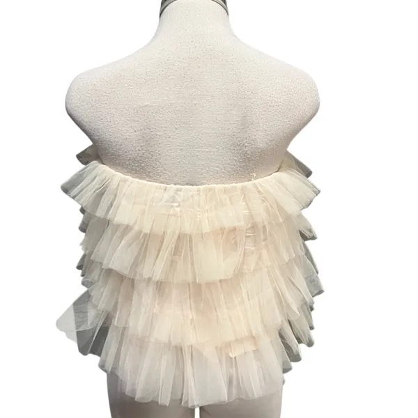 Anthropologie Sunday In Brooklyn Strapless Layered Tulle Top Size Small NWT - Image 5