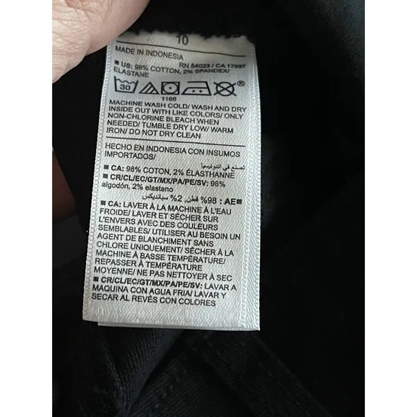 Old Navy Womens Pants Sz 10 High Rise Wide Leg Chino Dark Academia Preppy Grunge - Image 9