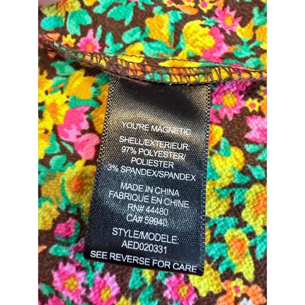 AFRM Yellow Floral Puff Sleeve Open Back Lattice‎ Detail Maxi Dress S - Image 10