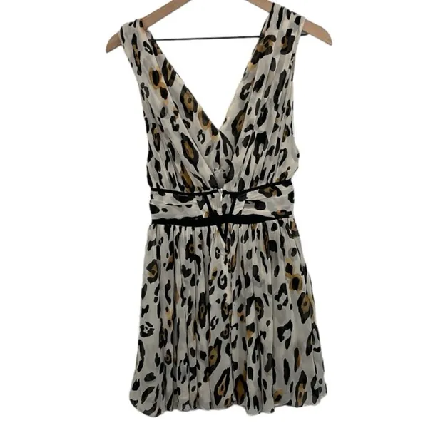 Victoria’s Secret Leopard Print Sleeveless Baby Doll Flowy mini dress Y2K size 0 - Image 2