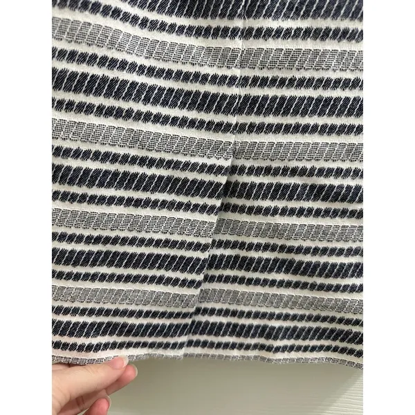 Ann Taylor Petite Navy & White Striped Textured Pencil Skirt 0P Coastal XSP PXS! - Image 4