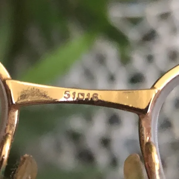 Versace Unisex Eyeglasses Reading Glasses Rectangle Gold Rim Rhinestone Black Frame Prescription lens frame only. No case - Image 6