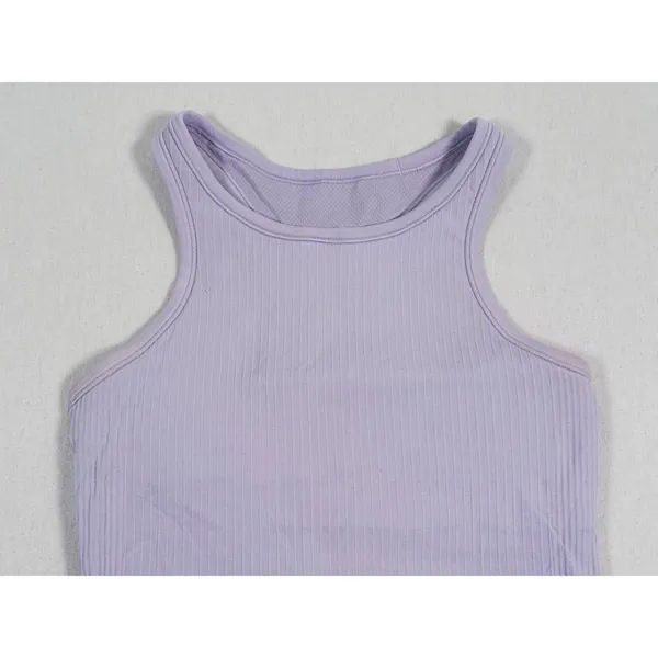 Lululemon Ebb To Street Cropped Racerback Tank Size 6 Lavender Yoga Studio Gym - Image 5