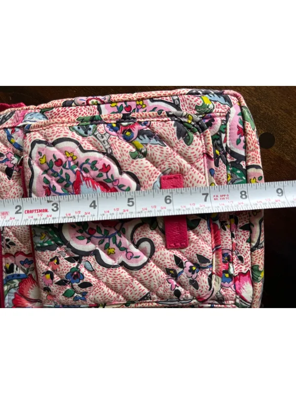 Vera Bradley Small Crossbody Bag in Pink Floral Quilted Cotton - Image 11