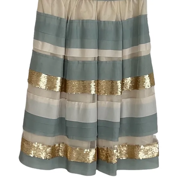 Ryu Sage & Gold Party Dress Size Small NWT - Image 4