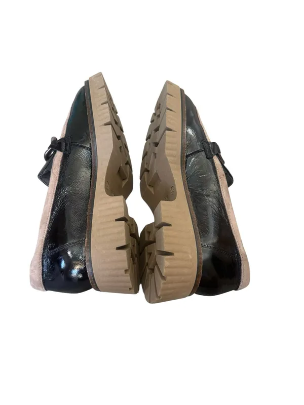 Softwaves Valene Black/Taupe patent leather loafers 38 NWOT - Image 8
