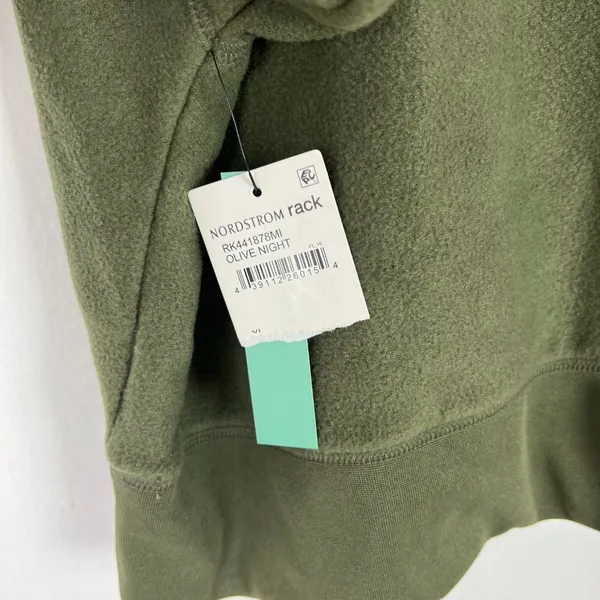 NWT Abound Brushed Knit Mock Neck Fleece Pullover in Olive Night Green Size XL - Image 11