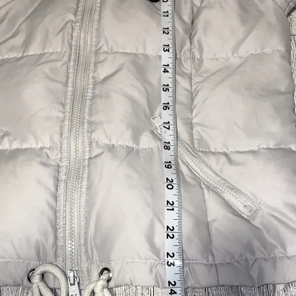 Hollister Down & Feather Fill Puffer Hooded Jacket Size Large - Image 5