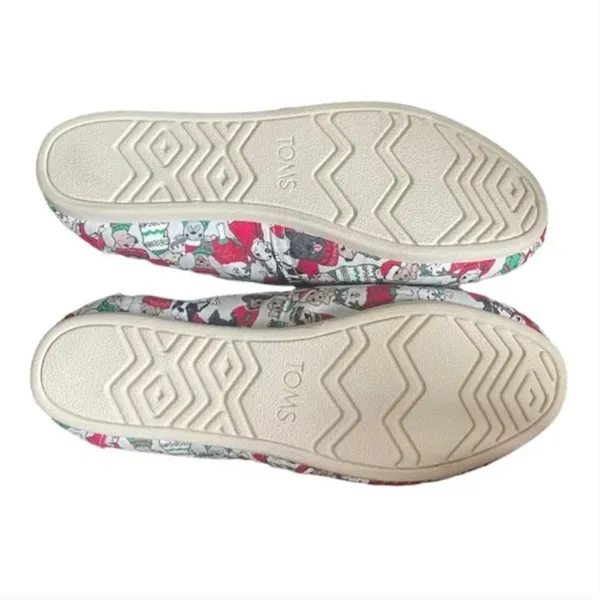 Toms‎ Christmas Dogs Sweaters 6.5 Shoes - Shearling Lined Holiday - Image 3