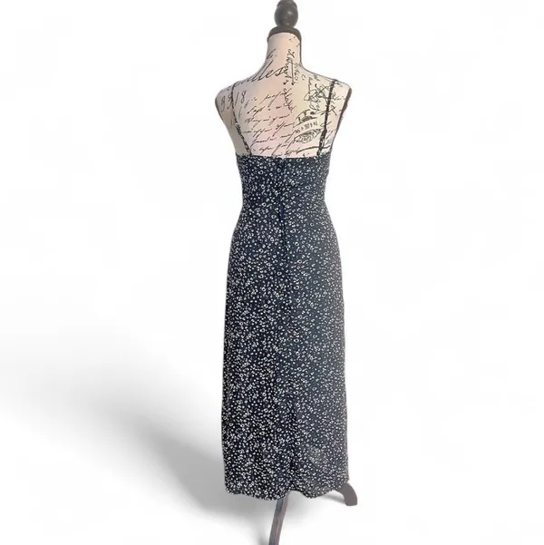Francesca’s Miami Xs Michelle Side Slit Heart Print Strappy Midi Dress in Black - Image 7