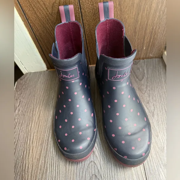 Joules Wellibob‎ Polka Dot Rain Boots woman's size 6 - Image 2