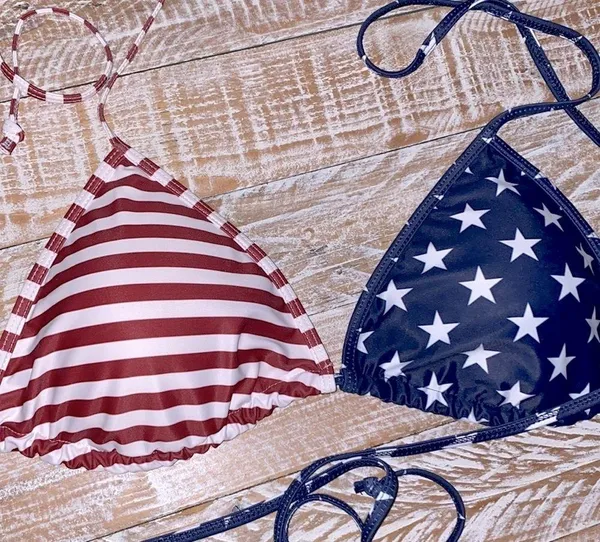 🇺🇸🎆Flag Scrunch Butt Bikini 🎆🇺🇸~lg Red - Image 7