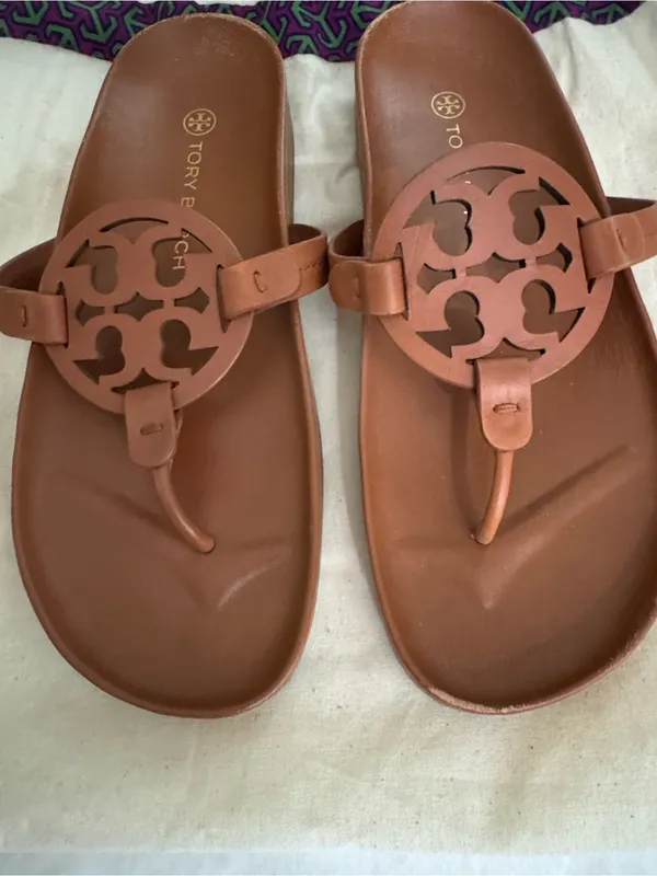 Tory Burch Miller Cloud Sandal Aged Camello Size 9 - Image 3