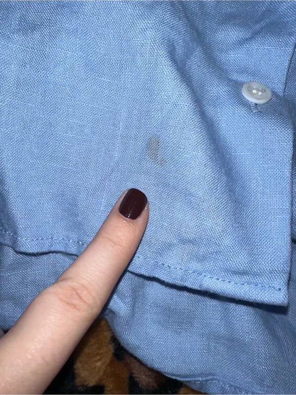 Zara Oversized Blue Linen Top Sz. M - Image 6