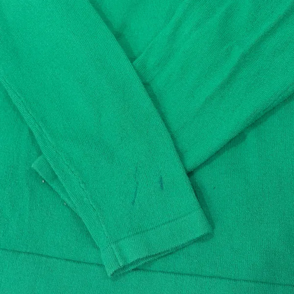 J. Crew Vibrant Green Sweater with Striped Trim - Image 4