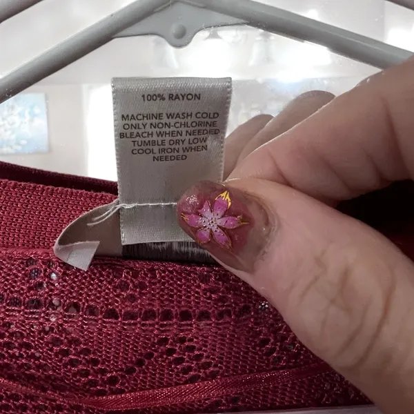 LOFT Women's Deep Red Open-Front Cardigan - Image 3