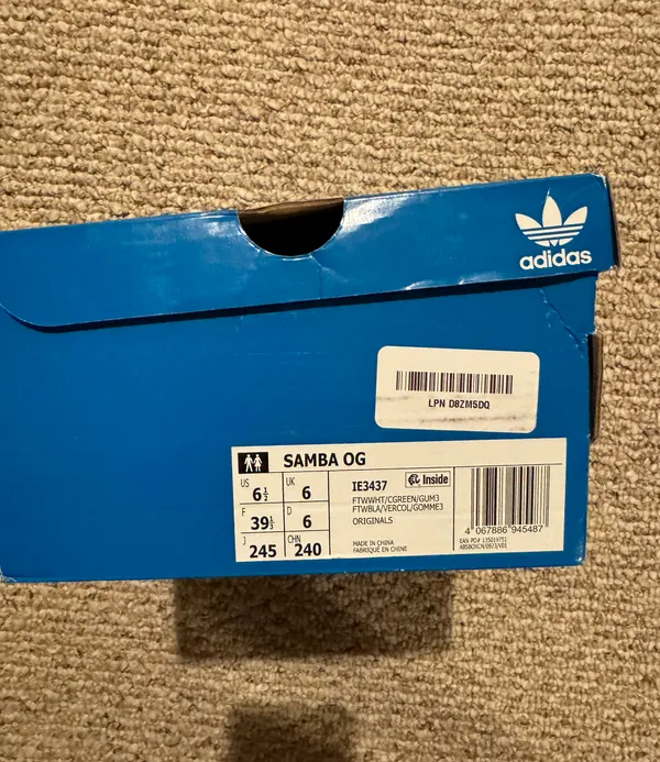 Adidas Samba OG White Collegiate Green Gum IE3437 - Image 4
