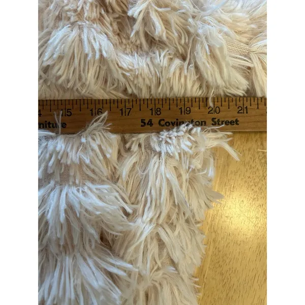 Jolt Faux Fur Shaggy Open Front Jacket Blush Pink Size Small NWT Soft Coat - Image 12