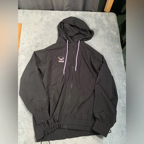 White fox boutique active Black windbreaker jacket original collection medium - Image 10