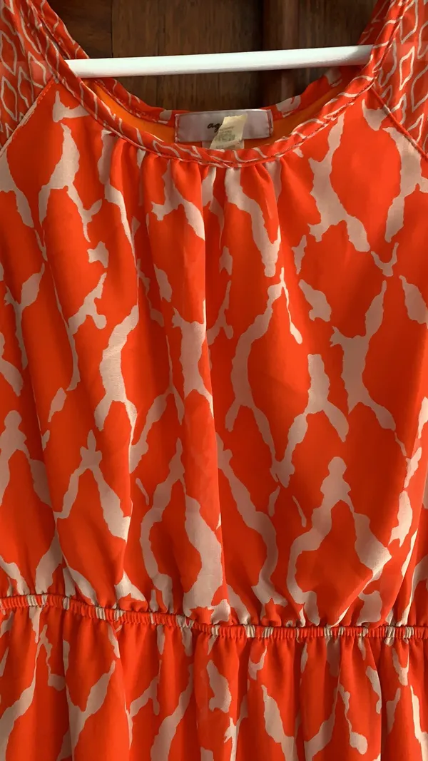 Orange Print Dress - Image 3