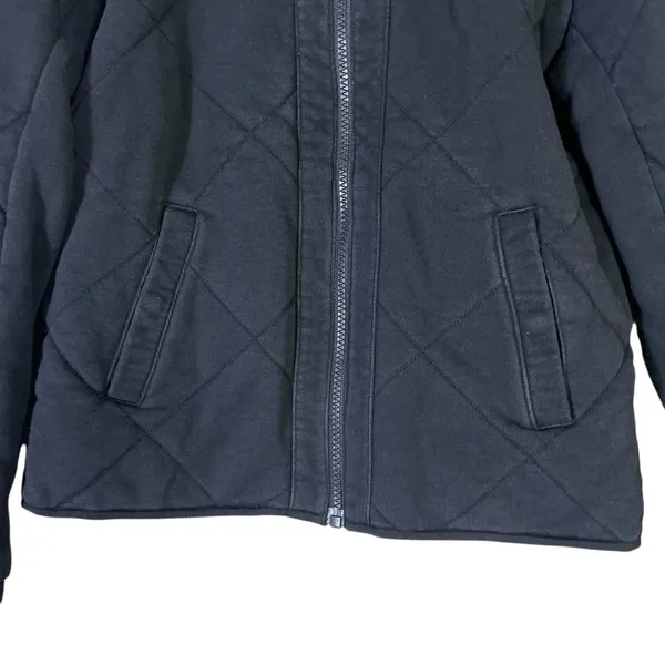 Lululemon Forever Warm Reversible Quilted Zip Jacket Womens 6 Black 100% Cotton‎ - Image 6