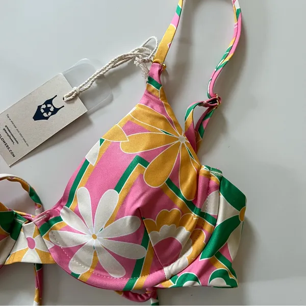 Kenny Flowers Pink and Green Floral Bikini - Image 5
