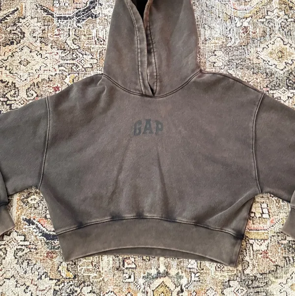Mini Logo Gap Relaxed Cropped Hoodie XS - Image 3
