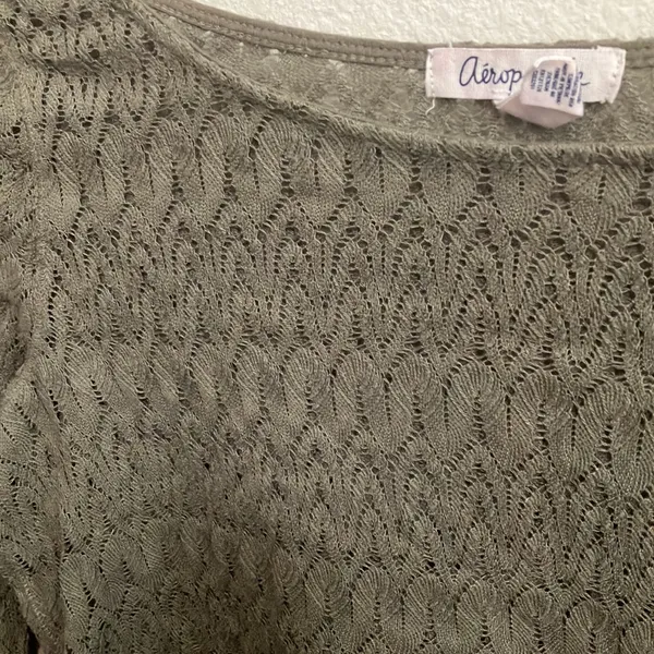 FINAL MARKDOWN Aeropostale open work crop top medium - Image 2