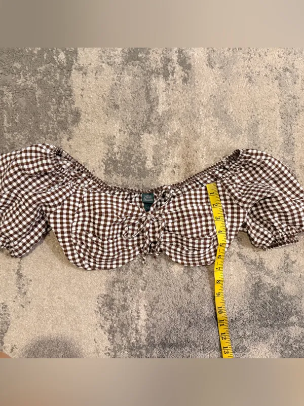 Wild Fable Brown and White Crop Top - Image 3