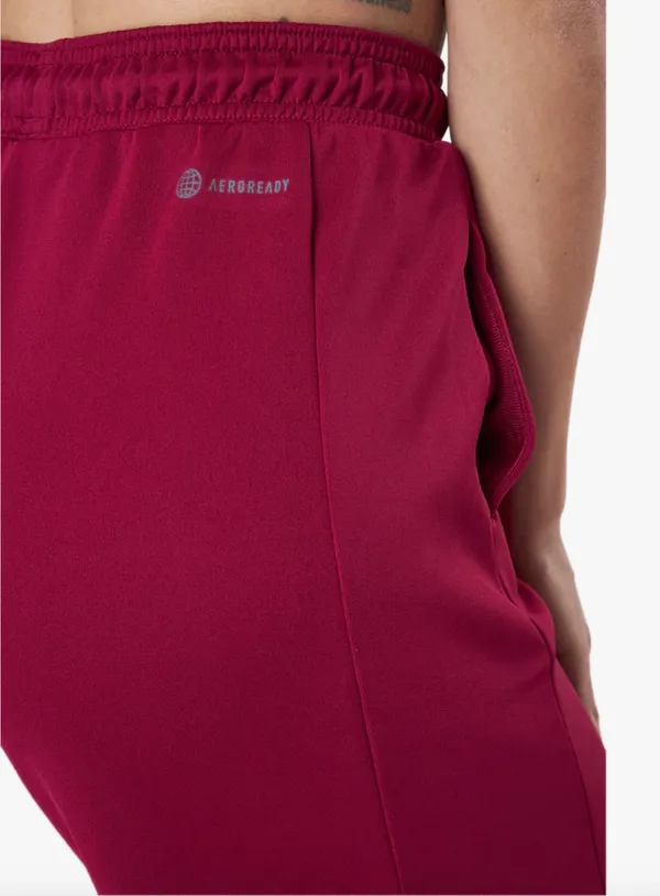 Adidas Pants Womens XL Red Wide Leg AeroReady Sweatpants Polyester Athleisure - Image 5