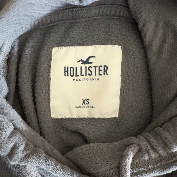 344 | Hollister‎ Mystic Soul Womens XS Graphic Cropped Hoodie Grey - Image 5