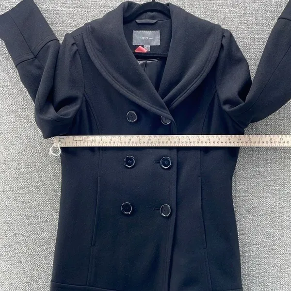 Apt 9 Wool Peacoat‎ Black Medium - Image 3