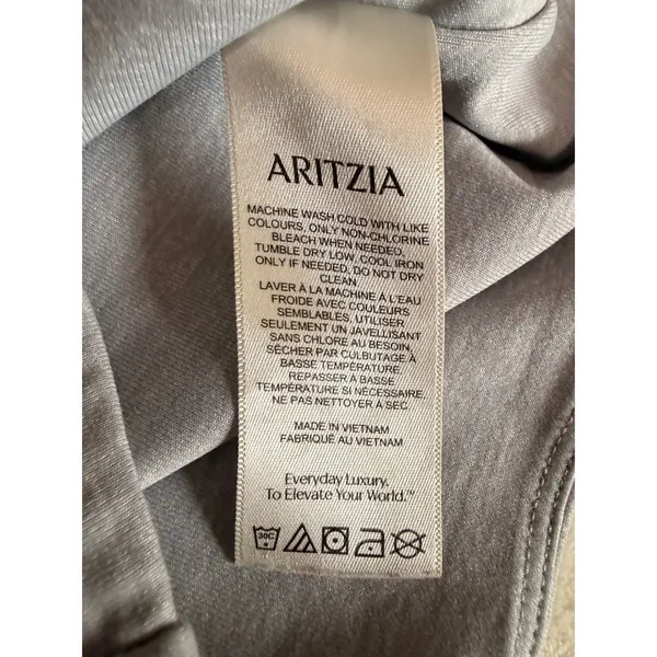 Aritzia Contour New V-Neck Longsleeve Top Heather Chrome Top Gray XS Extra Small - Image 8