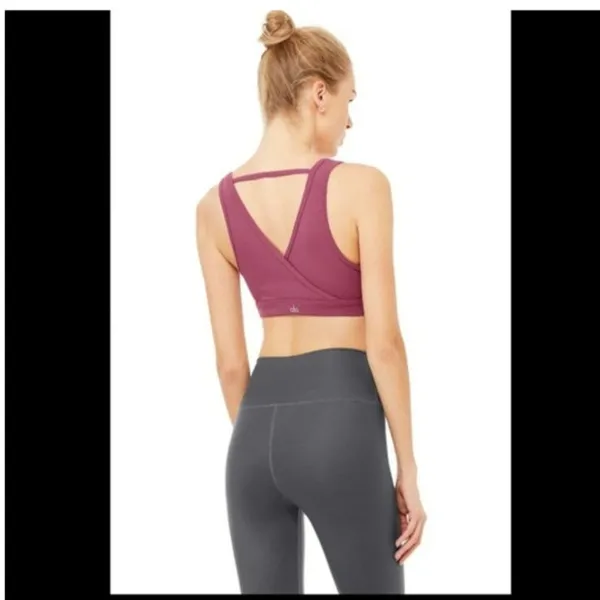 Alo Yoga Purple Togetherness Sports Bra Size: L - Image 2