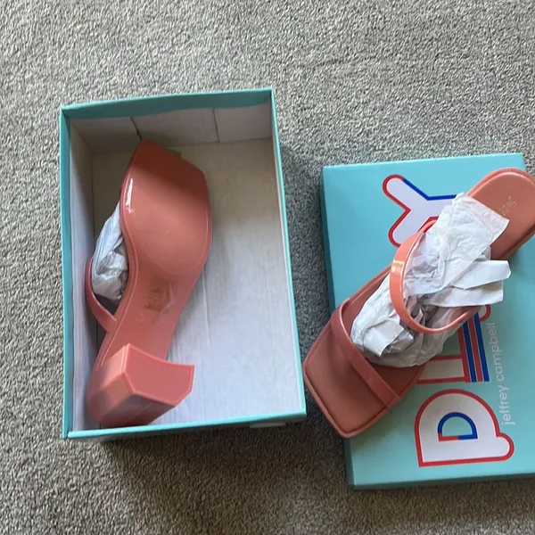 NIB JEFFREY CAMPBELL Jamm-3 Jelly Slide Sandal In Pink - Image 7